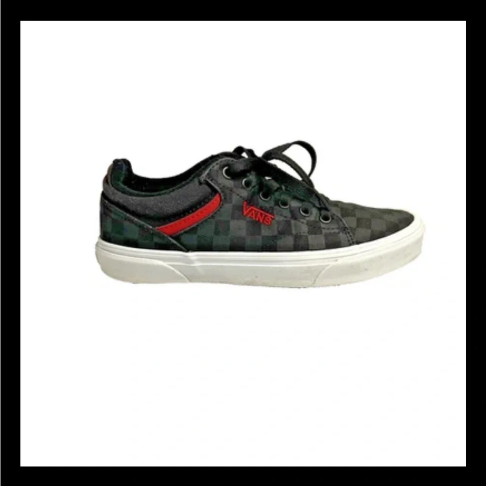 Vans Off The Wall Seldan Black & Red Checkerboard Skate Sneakers Womens 8.5 M 7 - Picture 3 of 12